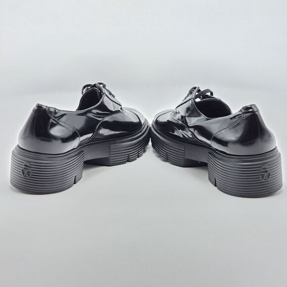 Stuart Weitzman Nolita Patent Lace-Up Oxford Loafers Size 10.5 - Picture 5 of 10